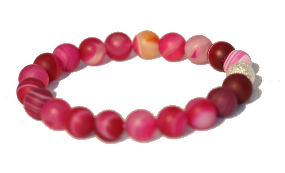 Agate teintée Rose