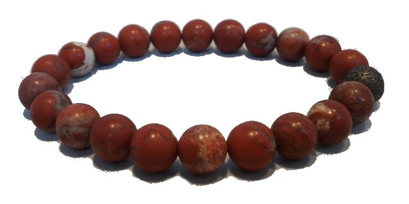 Bracelet Jaspe rouge - Ancrage