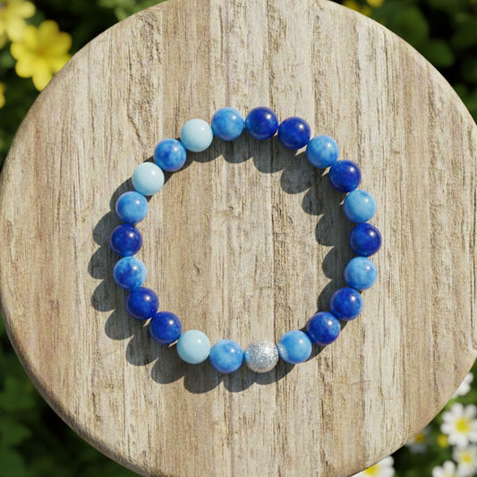 Blue agate bracelet