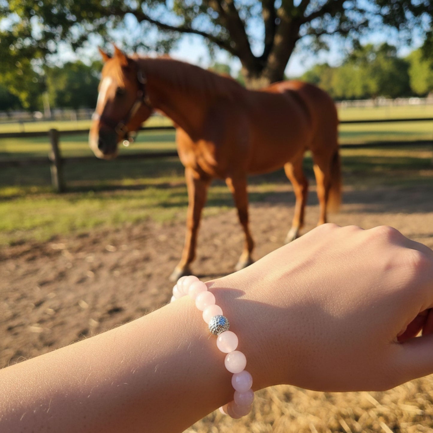 Quartz rose Lithothérapie cheval Horse Remedy